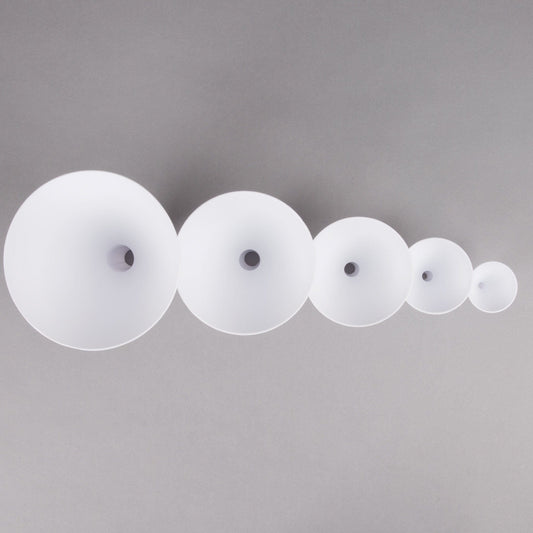 Tablecraft  5-Piece White Plastic Funnel Set This Tablecraft 5 white plastic funnel set is a necessity for any kitchen or restaurant-TABL-5 Hannah's Variety Store