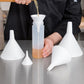 Tablecraft  5-Piece White Plastic Funnel Set This Tablecraft 5 white plastic funnel set is a necessity for any kitchen or restaurant-TABL-5 Hannah's Variety Store