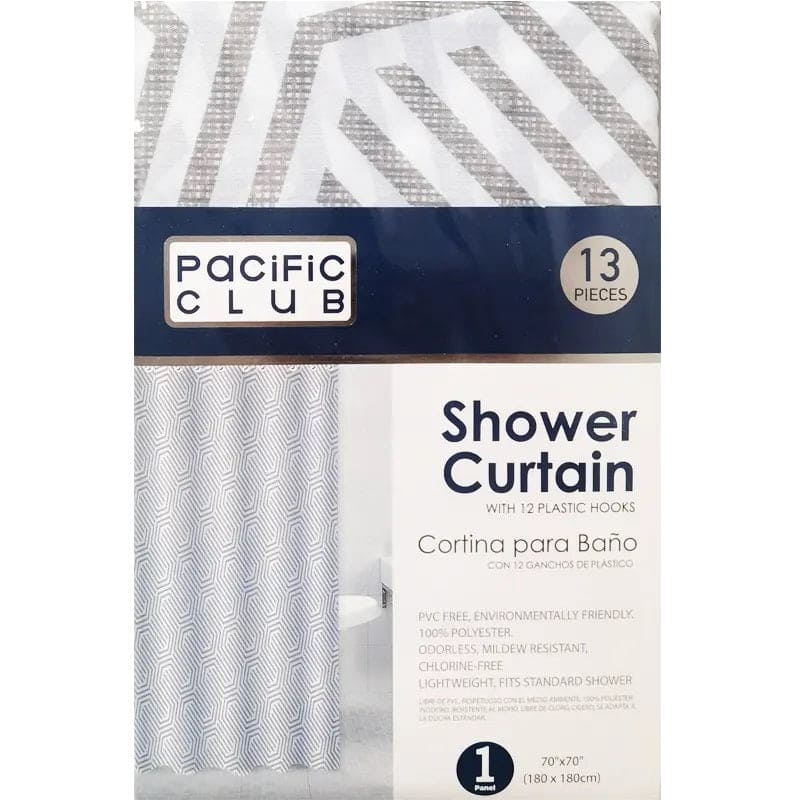 Pacific Club Polyester Shower Curtain (1 Panel) - 81880067165 Pie's Variety Store