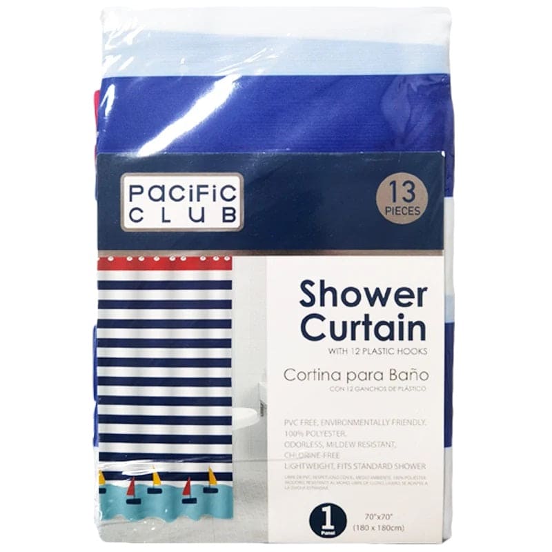 Pacific Club Polyester Shower Curtain (1 Panel) - 81880067165 Pie's Variety Store