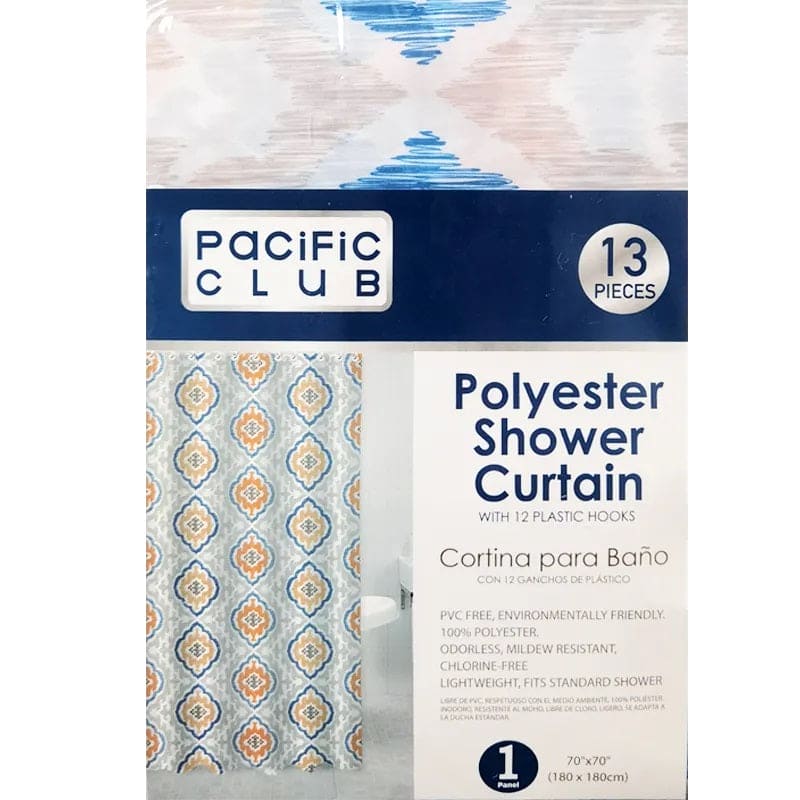 Pacific Club Polyester Shower Curtain (1 Panel) - 81880067165 Pie's Variety Store
