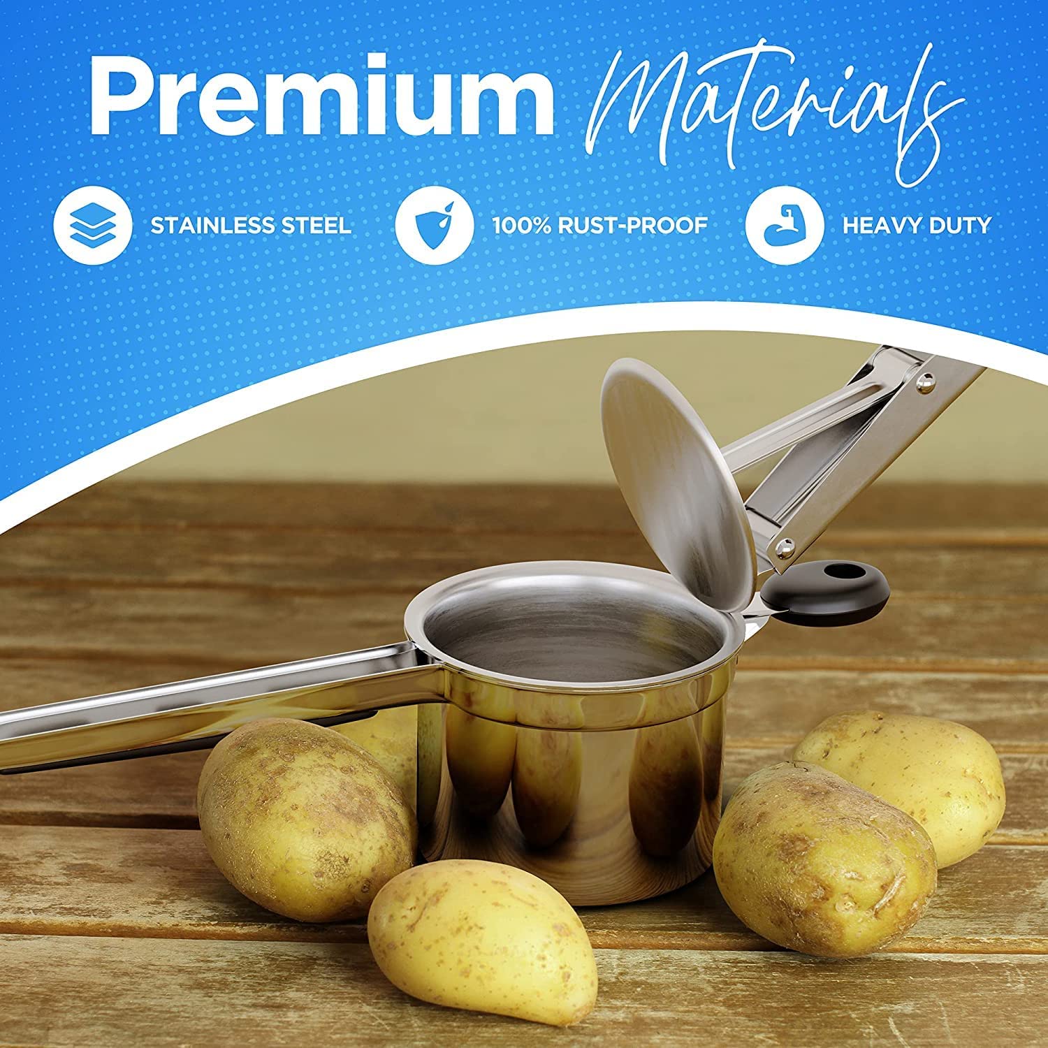Stainless Steel Potato Masher, Potato Ricer, Kitchen Essentials