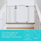 Summer Infant Extra Tall & Wide Safety Baby Gate, Cool Gray Metal Frame – 38” Tall, Fits Openings 29.5” to 53” Wide, Baby and Pet Gate for Extra-Wide Doorways, Stairs, and Wide Spaces Summer Infant