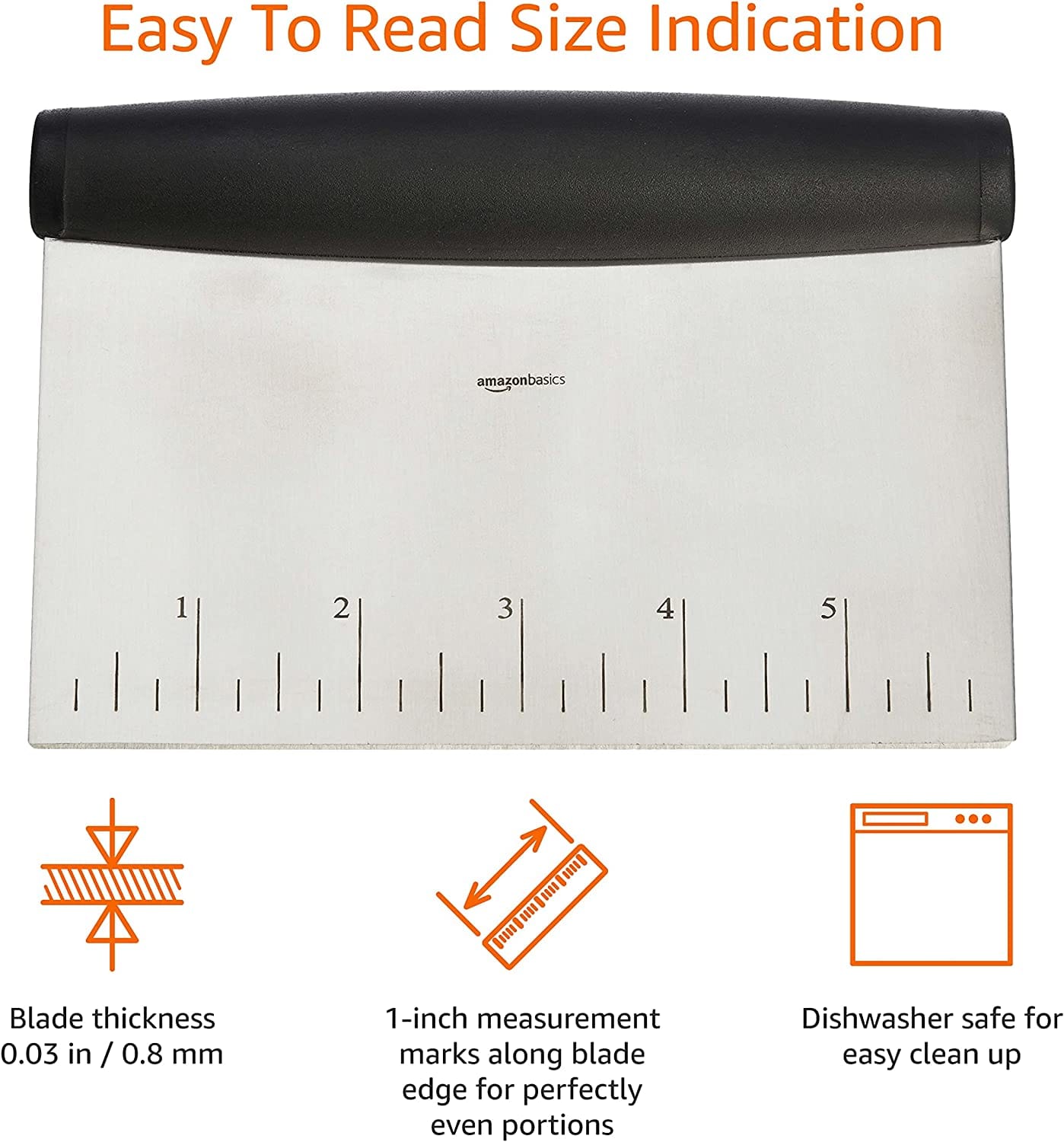 Amazon Basics Multi-purpose Stainless Steel Scraper - WIL-220 Pie's Variety Store