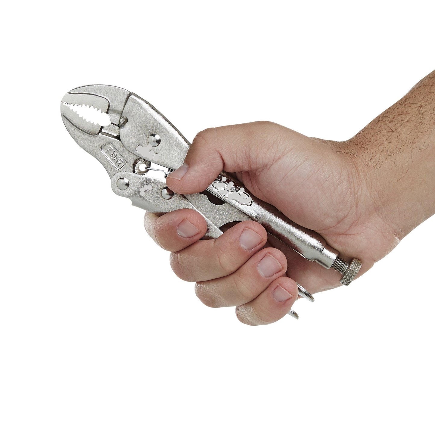 Pretul Curved Jaw Locking Pliers for Tightening, Clasping, Twisting and Turning. Made with heat-treated alloy steel and Nickel-plated finish for increased corrosion resistance. Ideal for welders, mechanics and carpenters MEGA