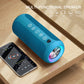 Ortizan X8PRO & X10 Blue, Portable Wireless Bluetooth Speakers, IPX7 Waterproof Shower Speaker with Deep Bass/LED Light/30H Battery/TF Card/AUX, True Wireless Stereo Speaker for Indoor&Outdoor EBUYSTT