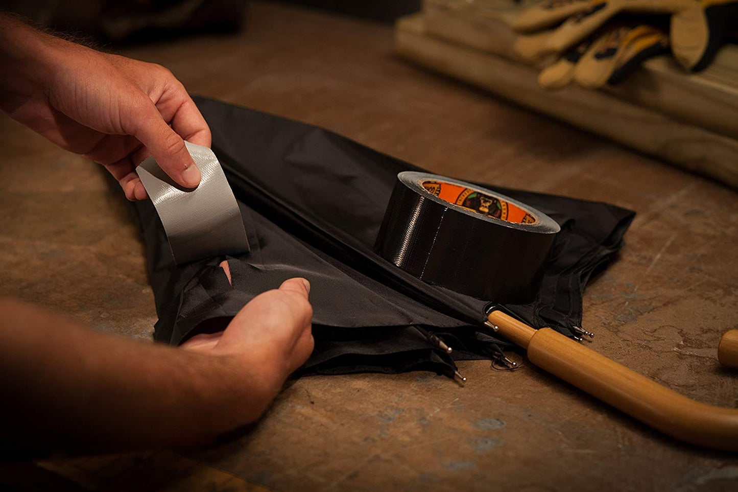 Gorilla Tape Black, Heavy Duty and Double Thick. Ideal for Indoor and Outdoor use and Made to Stick to Rough, Uneven, Unforgiving Surfaces like Wood, Stone, Stucco, Plaster, Brick and More MEGA