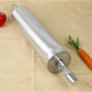 Royal Industries 15 inch Aluminum  Rolling Pin  Rolling pin features a non-stick surface for easy cleaning and smooth motions. Contoured handles feature a comfortable and firm grip  -ROY RP 15 A Hannah's Variety Store
