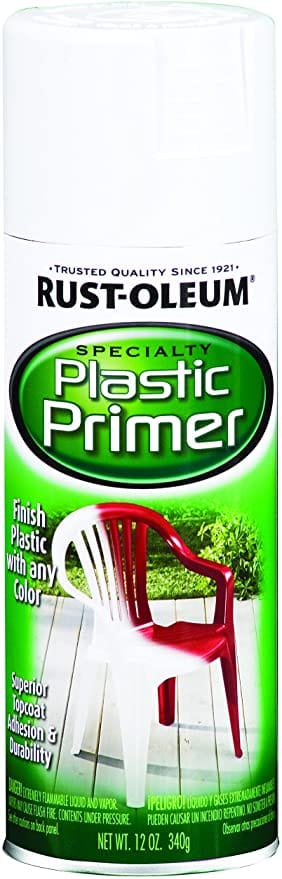 Rust-Oleum Plastic Primer, Superior Top Coat Adhesion and Durability, Indoor and Outdoor Use. Ideal for Plastic Mailboxes, Lawn Chairs, Storage Lockers and More - 209460