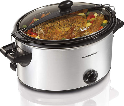 Hamilton Beach Stay or Go Portable 6-Quart Slow Cooker With Lid Lock, Dishwasher-Safe Crock 33262 - 04009433262