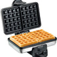 Hamilton Beach 2-Slice Non-Stick Belgian Waffle Maker with Browning Control, Indicator Lights, Compact Design, Premium Stainless Steel (26009) ebuystt