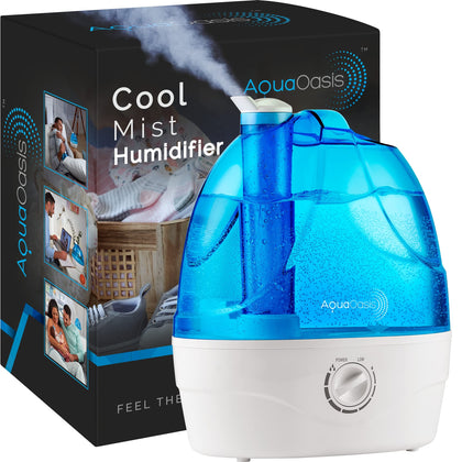 AquaOasis™ Cool Mist Humidifier (6L Water Tank) Quiet Ultrasonic Humidifiers for Bedroom & Large room - Adjustable -360 Rotation Nozzle, Auto-Shut Off, Humidifiers for Babies Nursery & Whole House