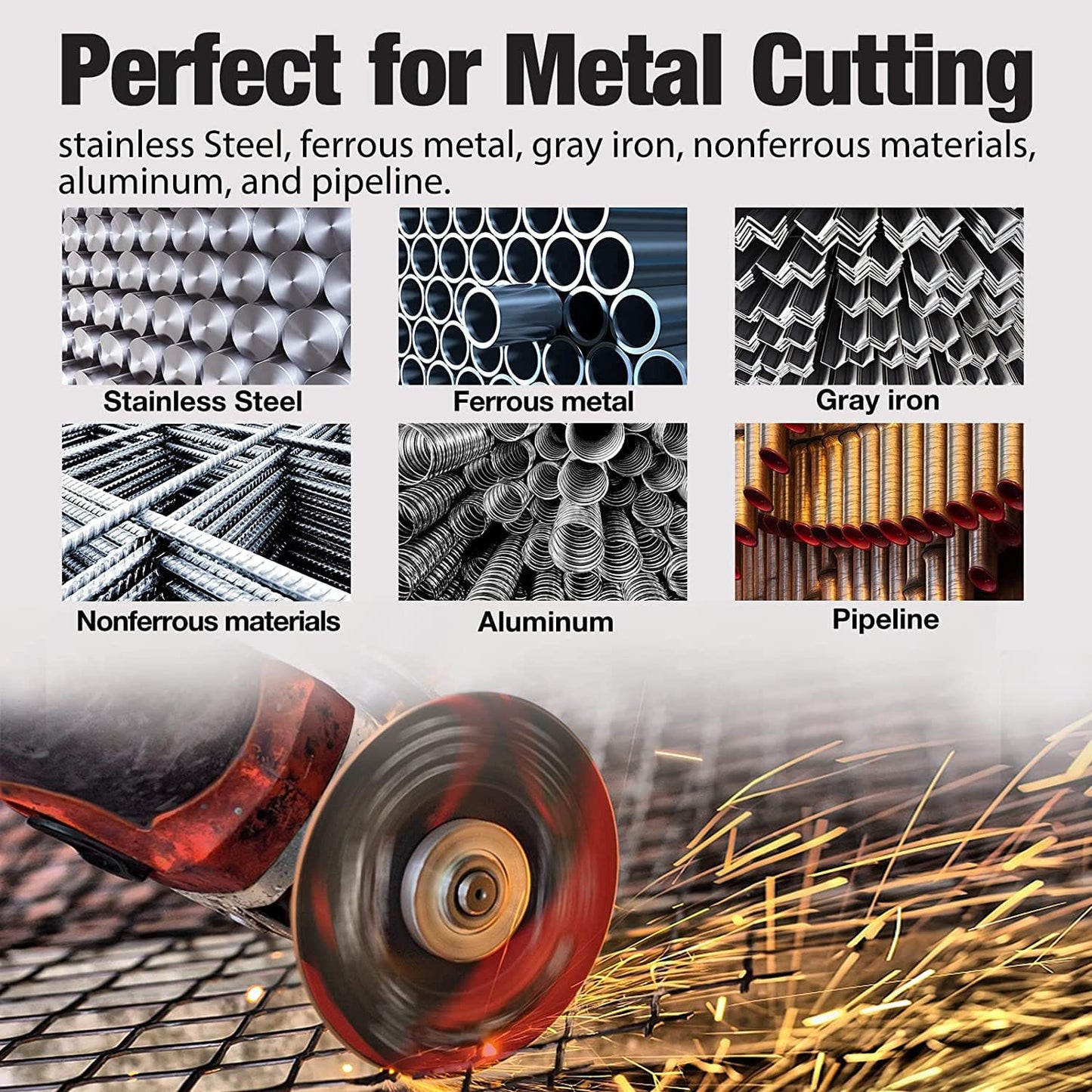 Worksite 4 1/2 Inch (115 Millimeter) Diamond Grinding Wheel. Suitable For Most Electric Grinders Air Cut Off Tool and Electric Cut Off Tool – Our Cutting Wheels are Ideal for Cutting Iron, Plastic, Steel, Stainless Steel–XGW412 Worksite Hand Tools