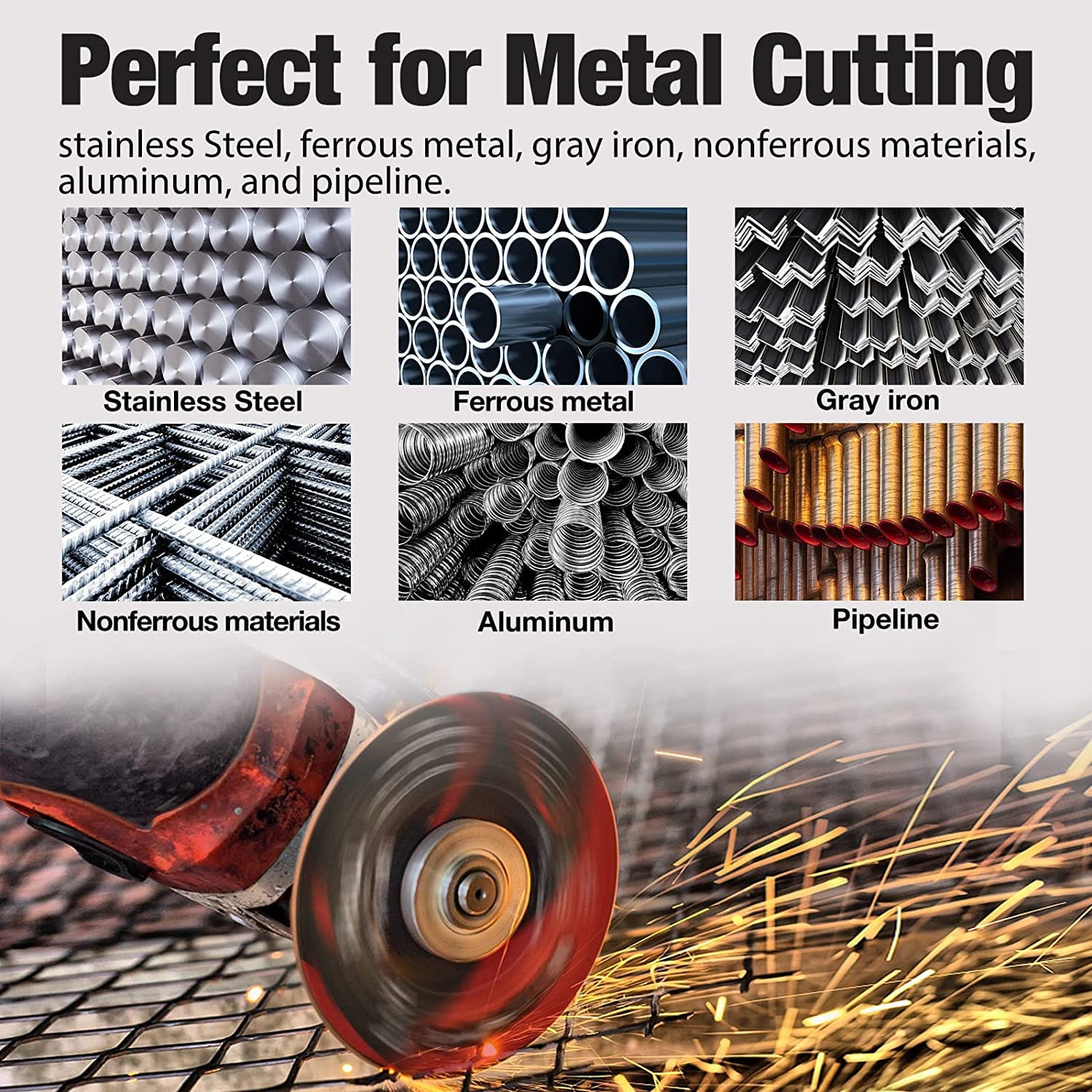 Worksite 4 1/2 Inch (115 Millimeter) Diamond Grinding Wheel. Suitable For Most Electric Grinders Air Cut Off Tool and Electric Cut Off Tool – Our Cutting Wheels are Ideal for Cutting Iron, Plastic, Steel, Stainless Steel–XGW412 Worksite Hand Tools
