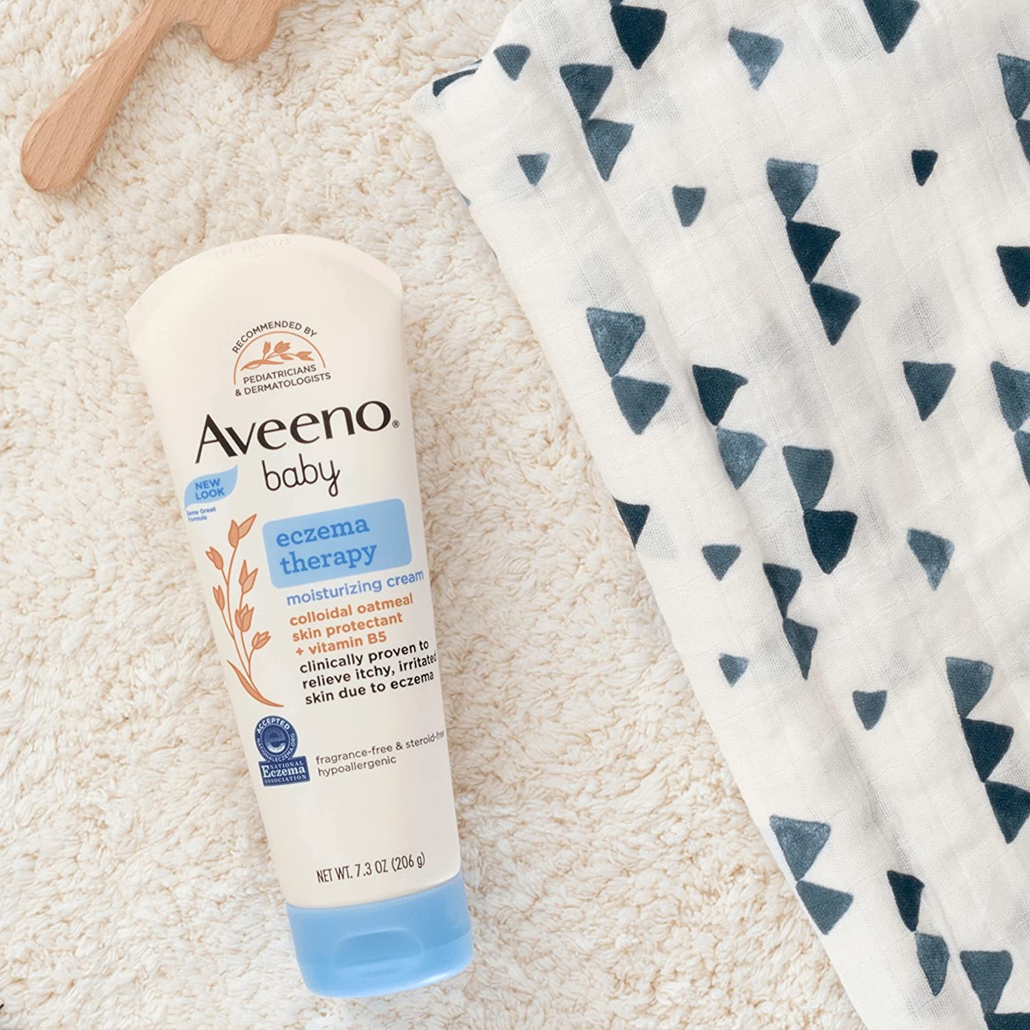 Aveeno Baby Eczema Therapy Moisturizing Cream, Natural Colloidal Oatmeal & Vitamin B5, Baby Eczema Cream for Dry, Itchy, Irritated Skin Due to Eczema, Paraben- & Steroid-Free, 5 fl. oz - 38137101845