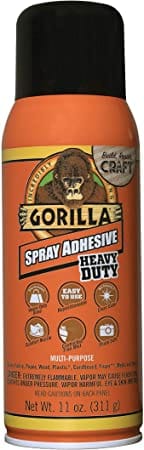 Gorilla Multipurpose Heavy Duty Spray Adhesive, 11oz, Clear -  6314401