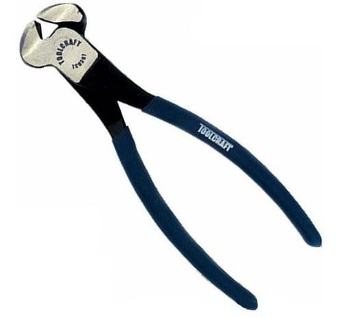 Toolcraft 8" (203mm) Cutter Plier Nipper,  made of carbon steel, handles covered with non-slip vinyl, polished body, ideal for tying and cutting wire in construction - TC0307 MEGA