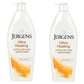 Jergens Lotion 2 Units / 621 ml  Repairs, heals and deeply nourishes extra dry skin, revealing healthier skin with visible radiance. Recommended for: extra dry skin, including heels, elbows and knees - 265424 Hannah's Variety Store