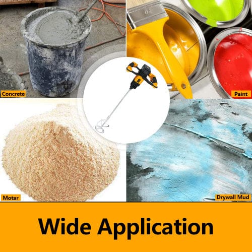 WORKSITE Concrete Mixer Cordless Industrial Paint Dispersion Mixing Machine 20V Battery Power Plaster Mortar Cement Drill Mixer. CMM103 Worksite Power Tools