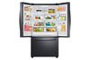 Samsung 28cu French Door Black Stainless Steel Refrigerator This 3-Door French Door refrigerator is beautifully designed, with sleek-edged doors, and EZ-Open Handle-400216