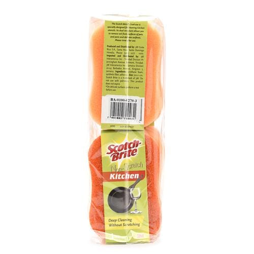 Scotch Brite Non Scratch Sponge 8 Units Clean without scratching. Safe for non-stick cookware, counters & cooktops, tubs & showers and dishes -375548 Hannah's Variety Store