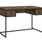 Millbrook 2-Drawer Writing Desk Rustic Oak Herringbone And Gunmetal SKU: 882091 coastmega