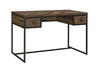 Millbrook 2-Drawer Writing Desk Rustic Oak Herringbone And Gunmetal SKU: 882091