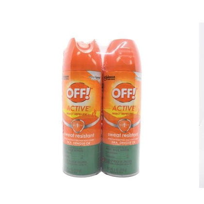 Off Insect Repellent 2 Units / 6 oz / 170 g  Aerosol mosquito spray Off allows for easy application in a continuous sweeping motion-443740