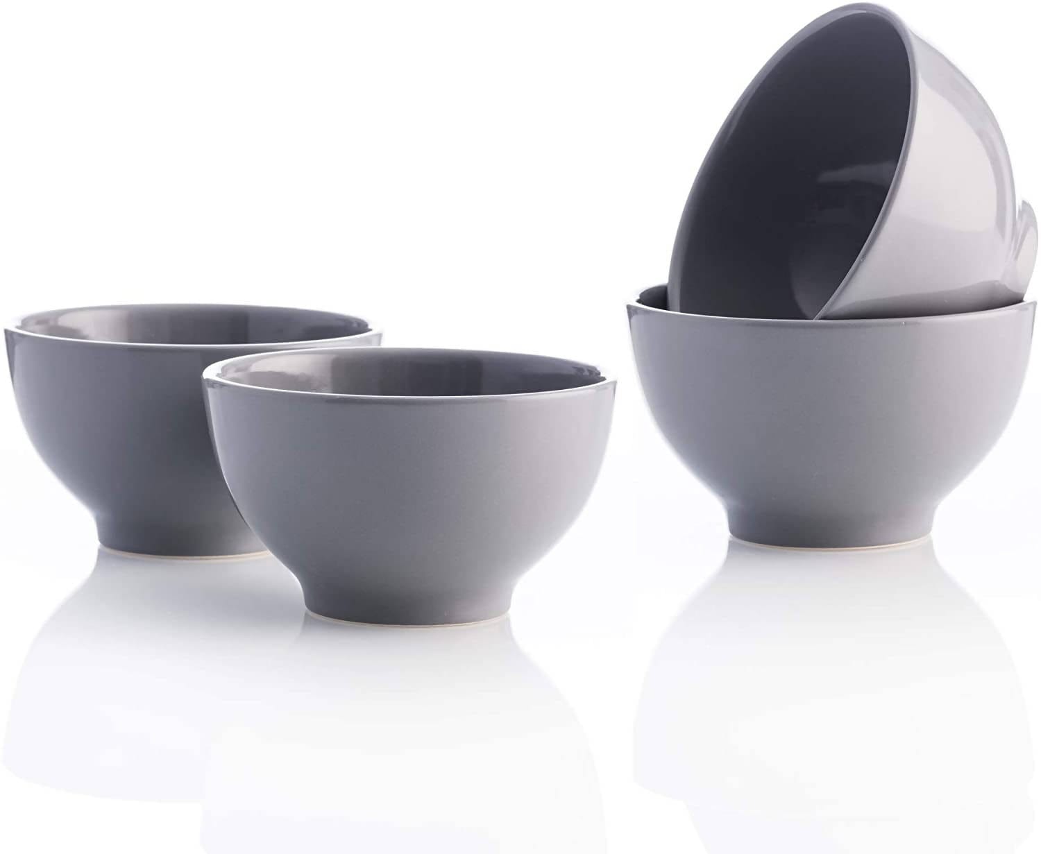 Bennetton 4 Piece Bowl Set (Grey) has a timeless tableware shape which is perfect for lunchtime soup or desserts - 0249