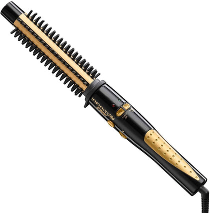 InfinitiPRO by Conair Gold 3/4 inch Gold-Plated Hot Brush For  Coarse and Natural hair Ideal hot brush for coarse, natural hair textures creates long-lasting structured curls - C - 2015G