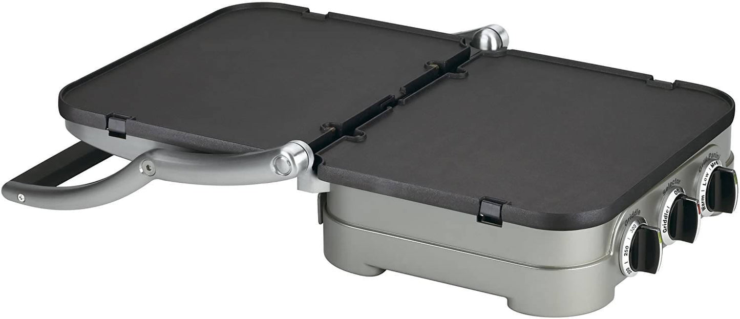 Cuisinart 5-in-1 Griddler can handle everything from pancakes and sausages to grilled cheese to steaks, hamburgers, and panini. - CU-GR-4 Pie's Variety Store