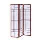 3-Panel Folding Floor Screen White And Cherry Provide a privacy measure or a Room Divider. - 900110 MEGA