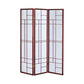3-Panel Folding Floor Screen White And Cherry Provide a privacy measure or a Room Divider. - 900110 MEGA