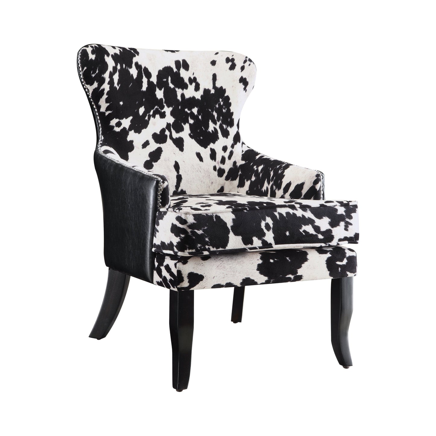 Cowhide Print Accent Chair Black And White - 902169 ebuystt
