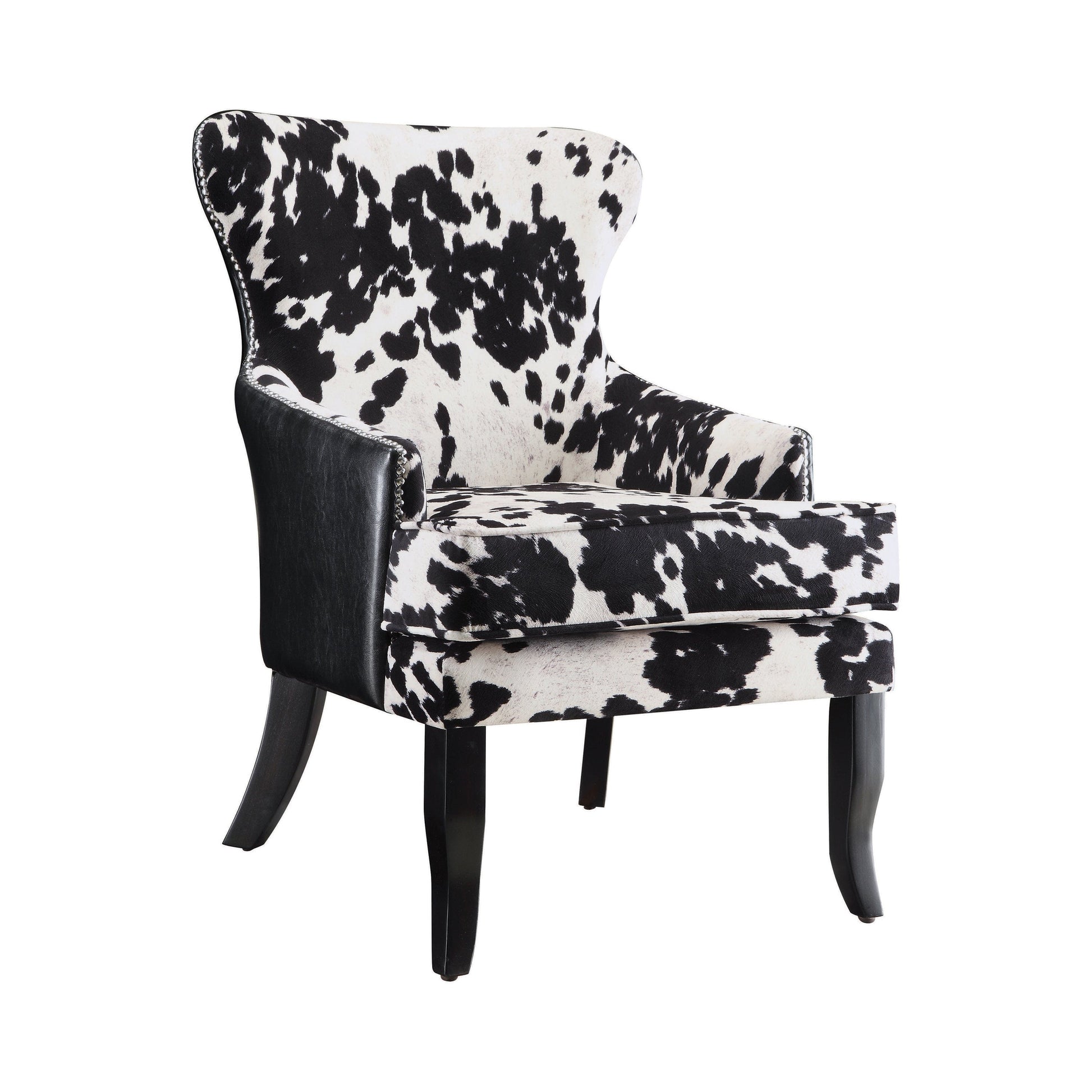 Cowhide Print Accent Chair Black And White - 902169 ebuystt