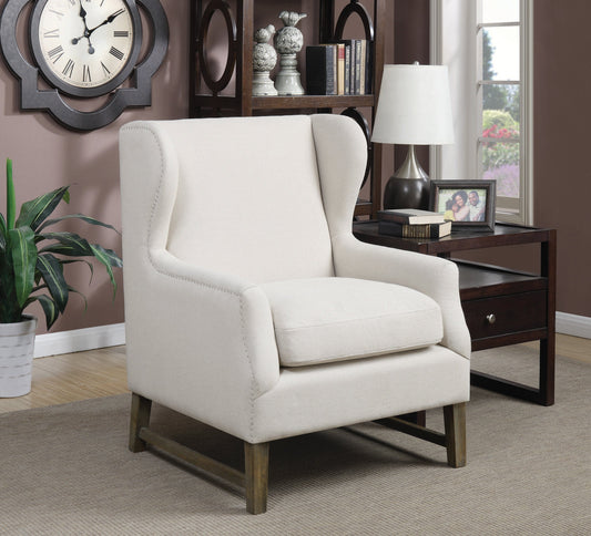 Wing Back Accent Chair Cream - 902490 ebuystt