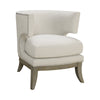 Barrel Back Accent Chair White And Weathered Grey - 902559