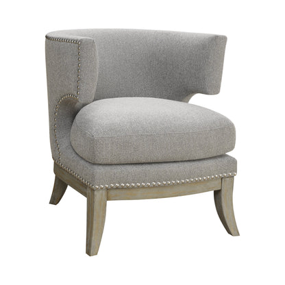 Barrel Back Accent Chair White And Weathered Grey - 902559 ebuystt