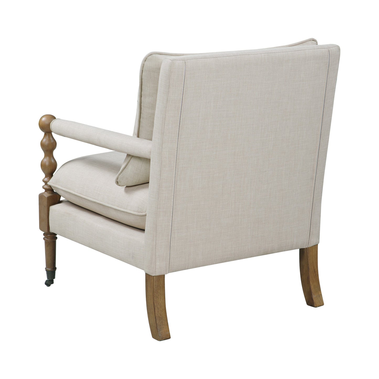 Upholstered Accent Chair With Casters Beige - 903058 ebuystt