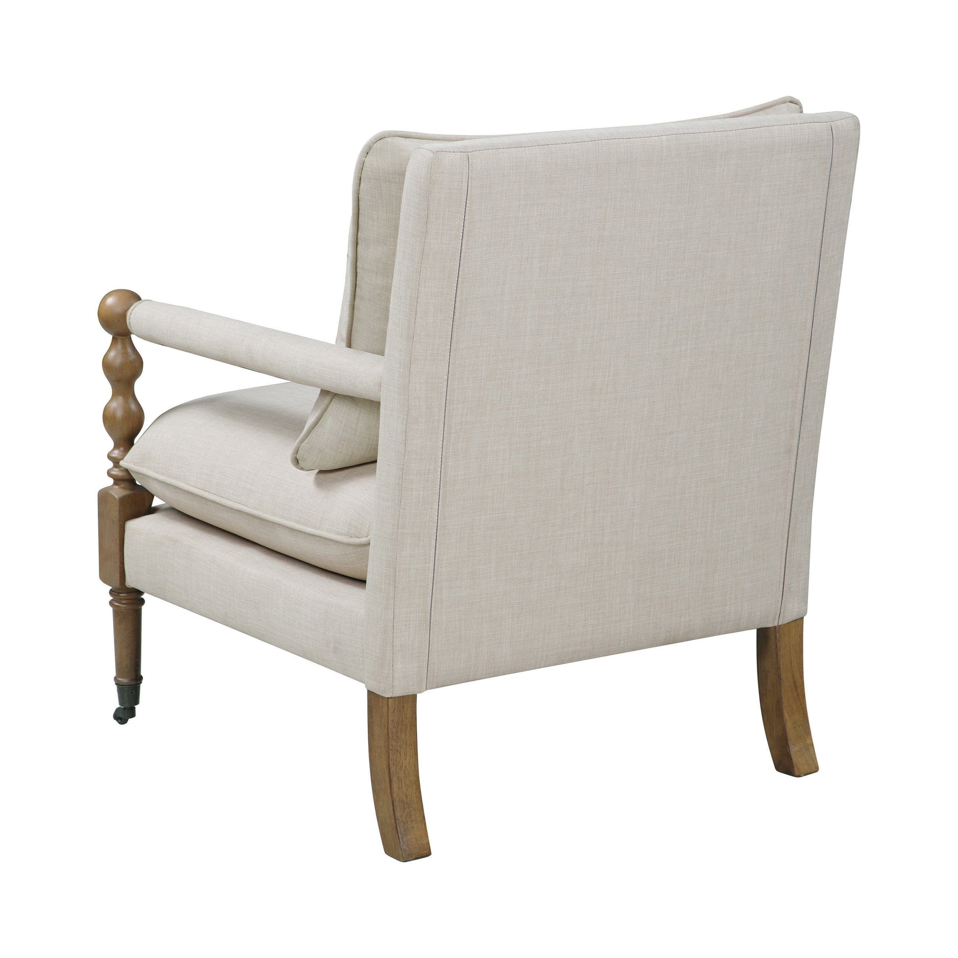 Upholstered Accent Chair With Casters Beige - 903058 ebuystt