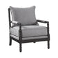 Cushion Back Accent Chair Grey And Black - 903824 ebuystt