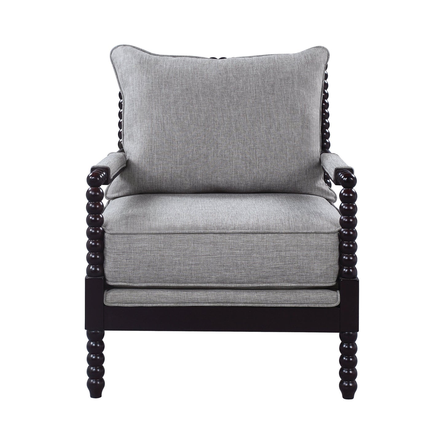 Cushion Back Accent Chair Grey And Black - 903824 ebuystt