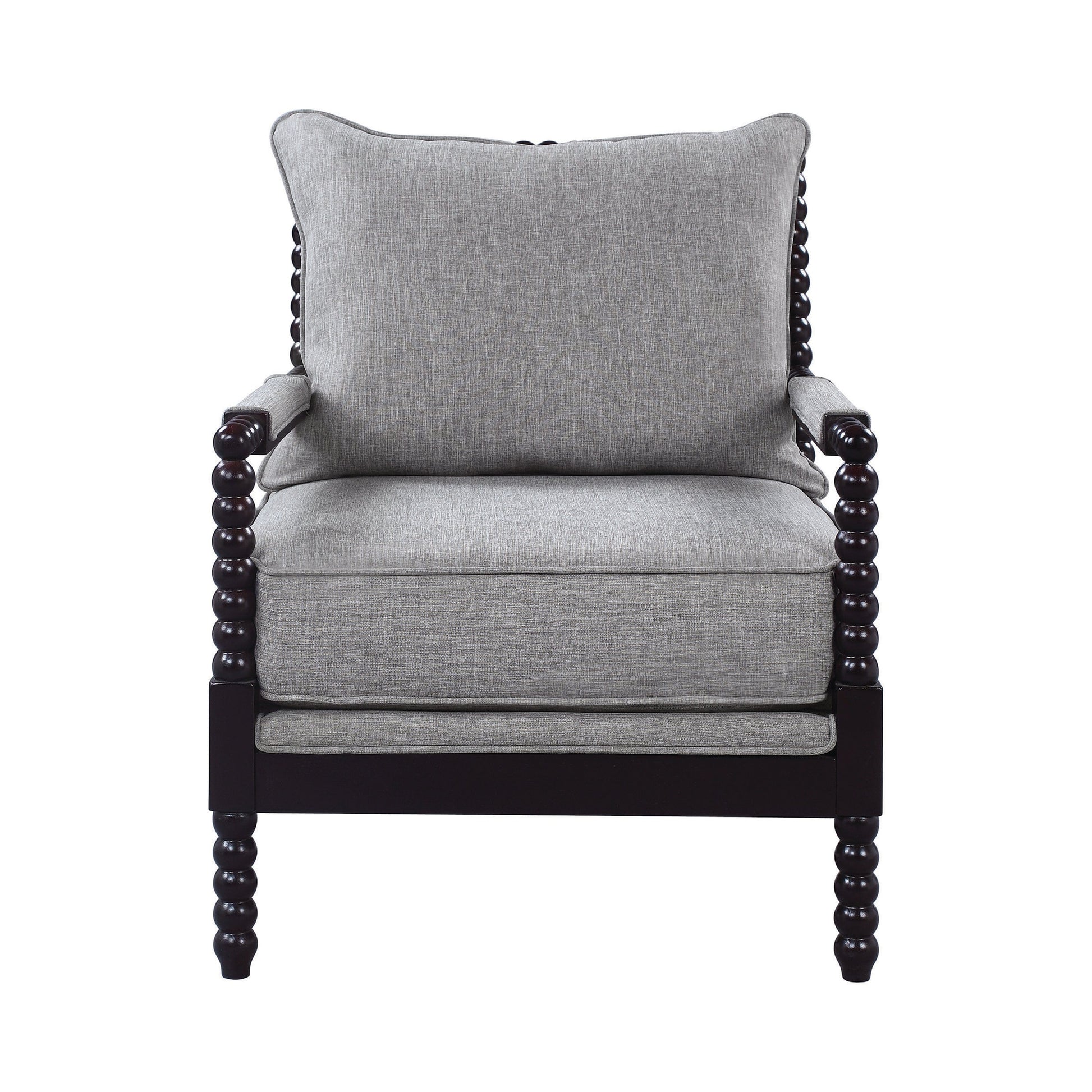 Cushion Back Accent Chair Grey And Black - 903824 ebuystt