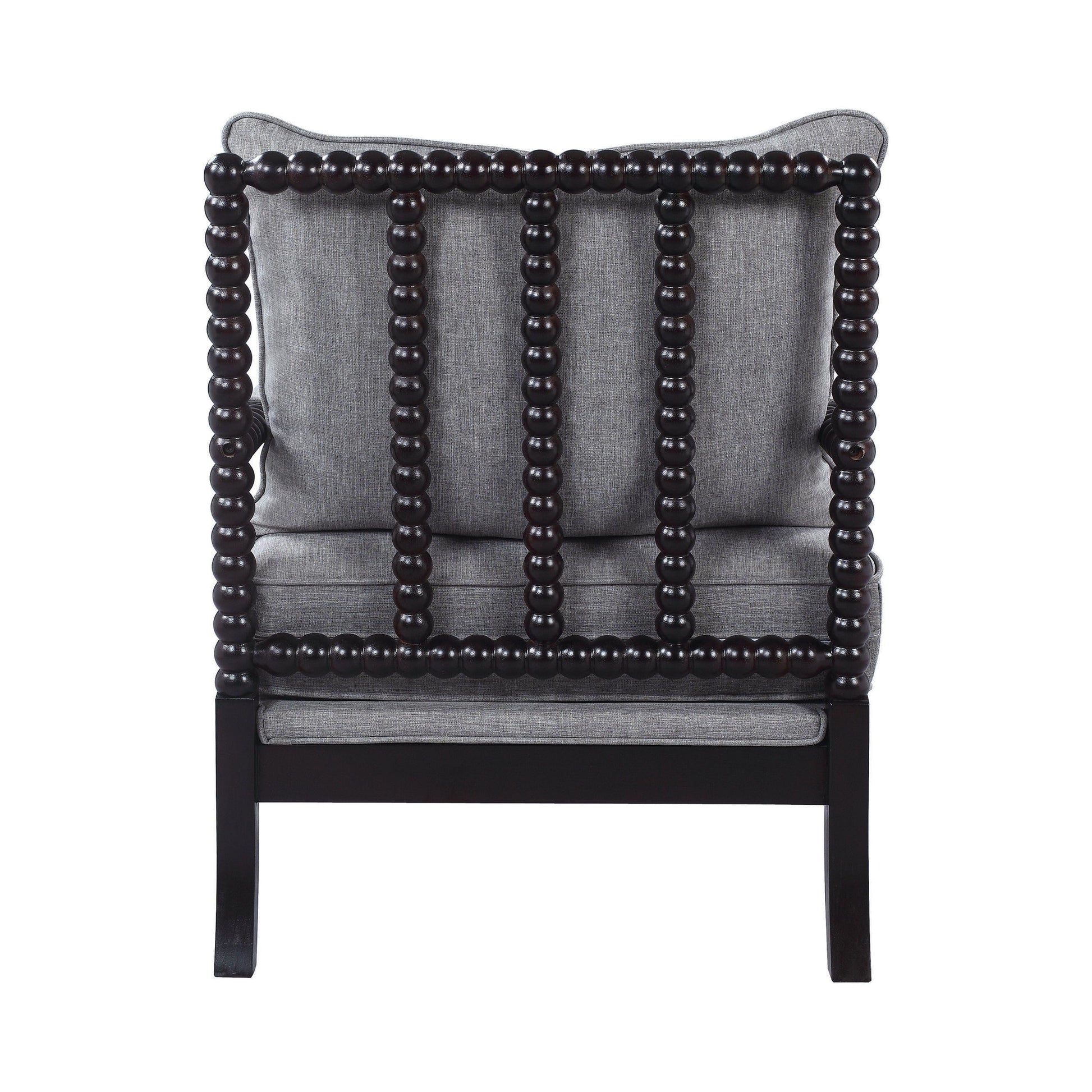 Cushion Back Accent Chair Grey And Black - 903824 ebuystt