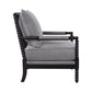 Cushion Back Accent Chair Grey And Black - 903824 ebuystt