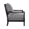 Cushion Back Accent Chair Grey And Black - 903824