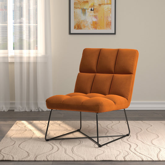 Armless Upholstered Accent Chair Yellow - 903837 ebuystt