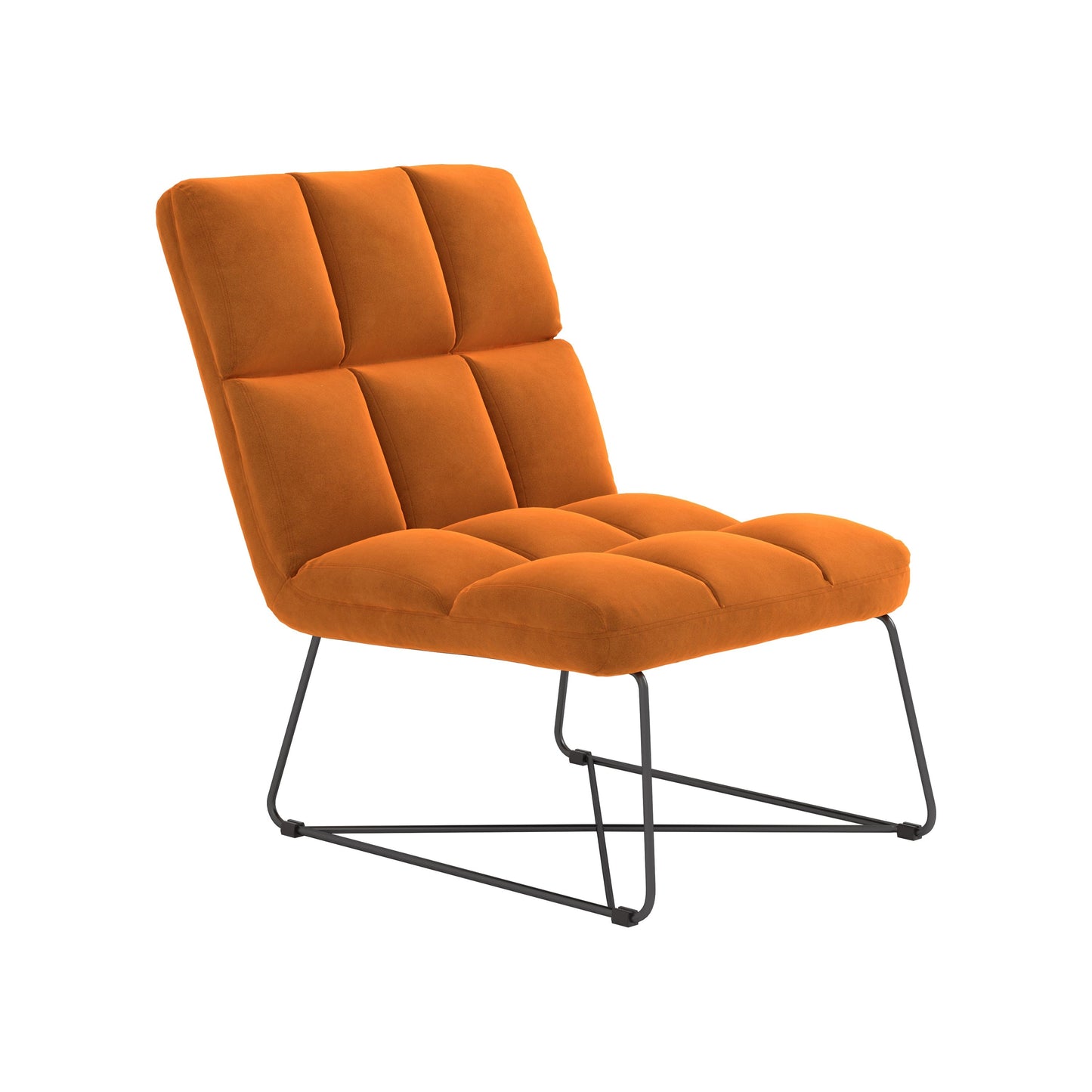 Armless Upholstered Accent Chair Yellow - 903837 ebuystt