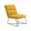 Armless Upholstered Accent Chair Yellow - 903837