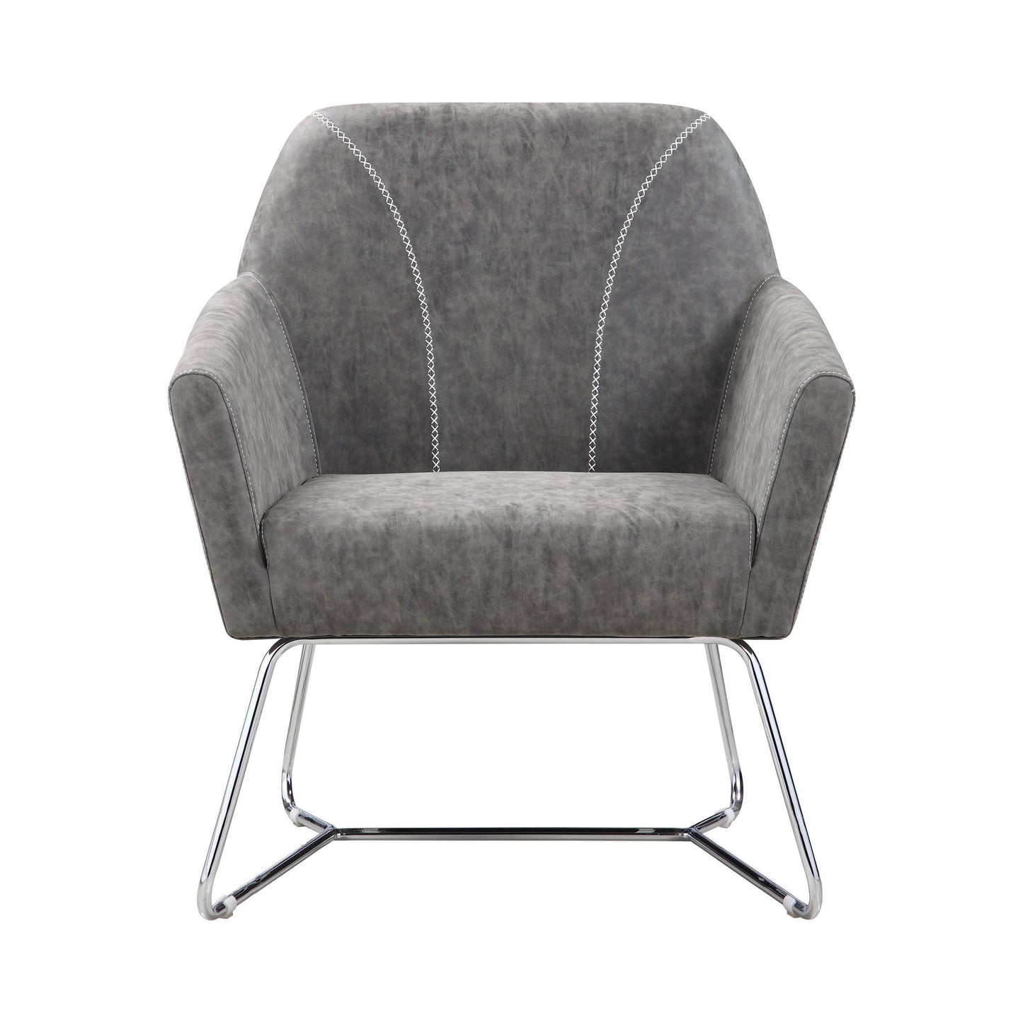 Sloped Arm Upholstered Accent Chair Grey - 903850 ebuystt